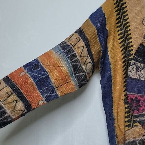 YESNO Oversized Sized Bear Wool Cotton Blend Sweater - Picture 4 of 7